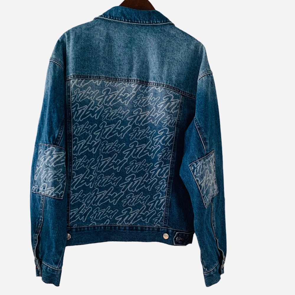 Fubu Graffiti Denim Jacket Men Size L.